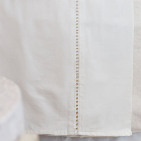 Como Ladder Stitch Cotton Sateen Sheet Set