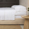 Kelly Linen Sheet Set  option White / Flax