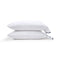 Skylar Cotton Percale Pillowcase (Set of 2)  option White / Navy