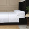 Skylar Cotton Percale Sheet Set  option White / Flax