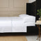 Skylar Cotton Percale Sheet Set  option White / French Blue