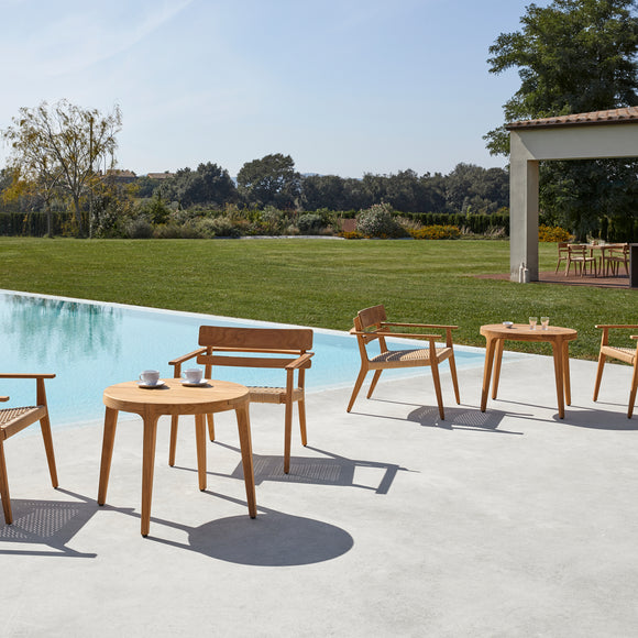 Paralel Round Outdoor Side Table