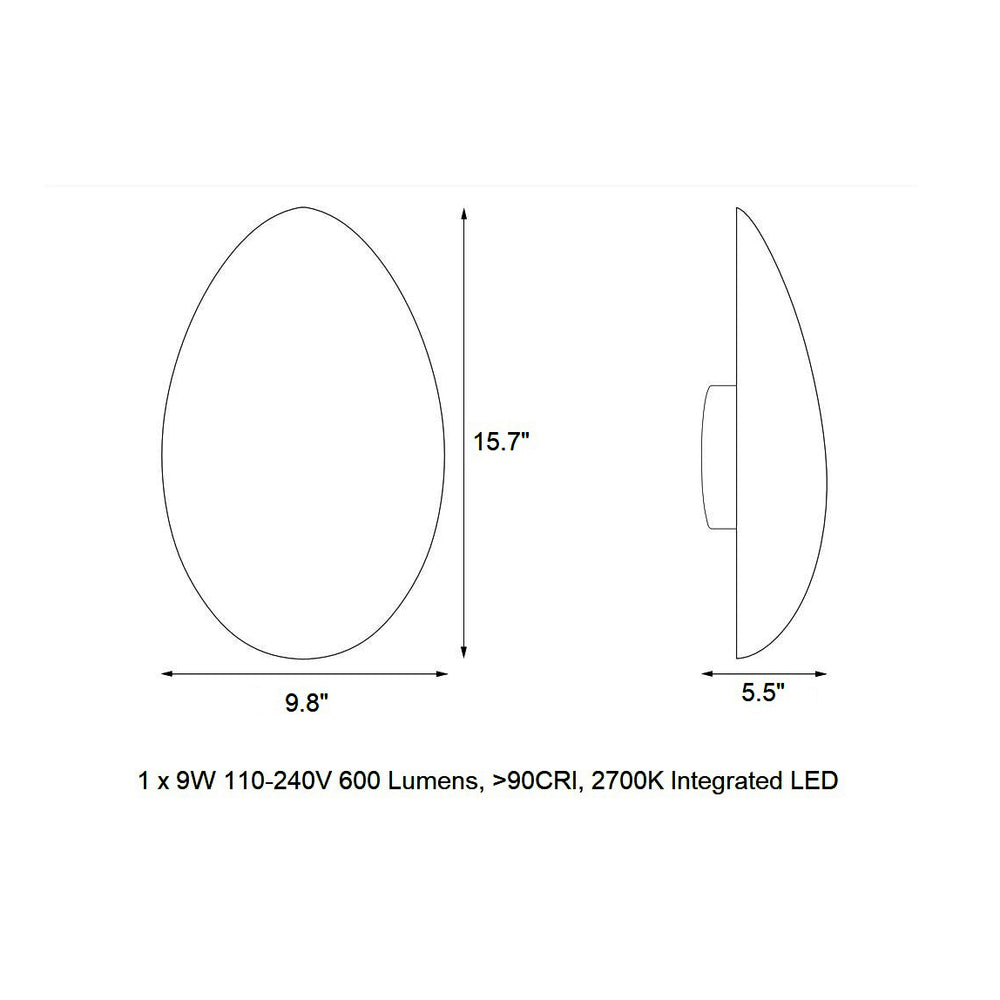 Golden Egg Wall Sconce