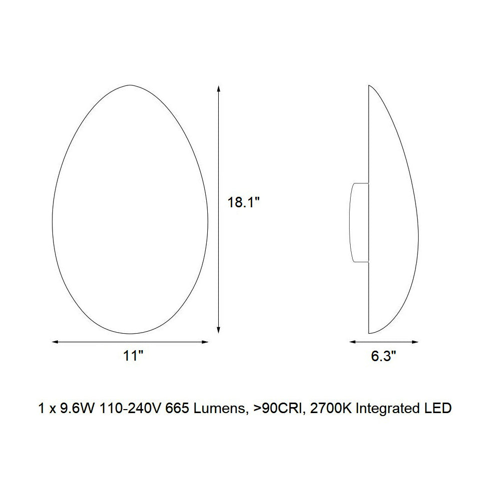 Golden Egg Wall Sconce