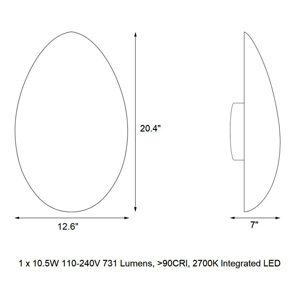 Golden Egg Wall Sconce