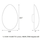Golden Egg Wall Sconce