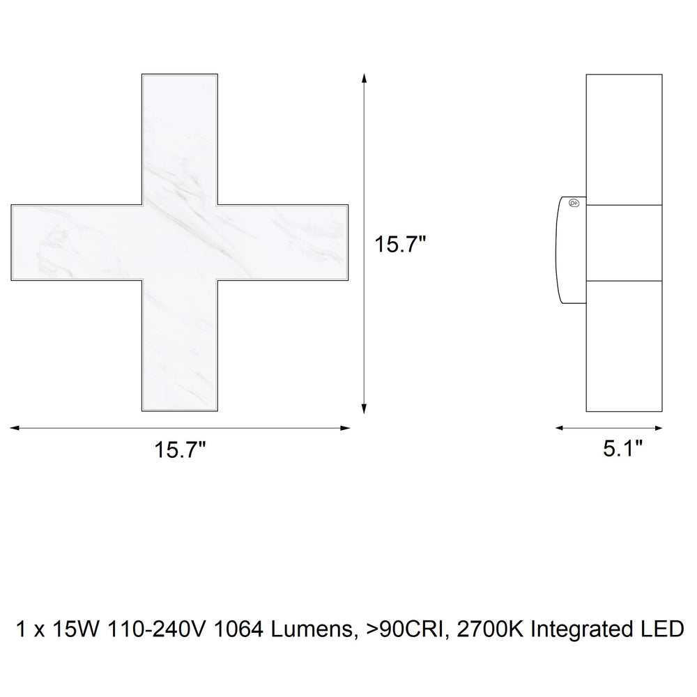 Plus Marble Wall Sconce