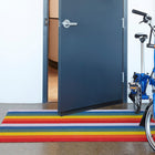 Rainbow Stripe Indoor/Outdoor Shag Floormat