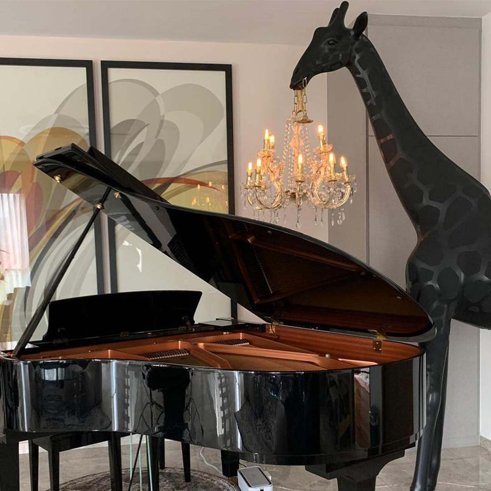 Giraffe in Love Floor Lamp