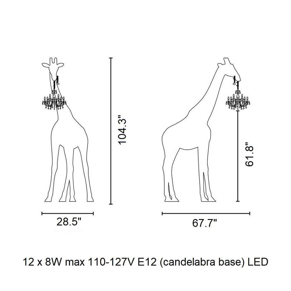 Giraffe in Love Floor Lamp