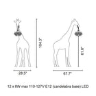 Giraffe in Love Floor Lamp