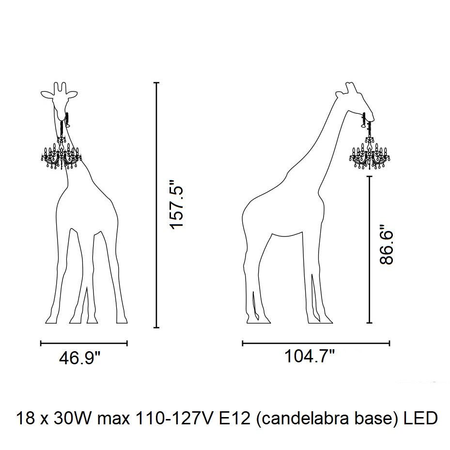 Giraffe in Love Floor Lamp