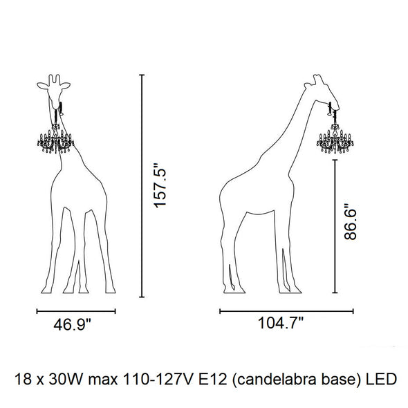 Giraffe in Love Outdoor LED Floor Lamp