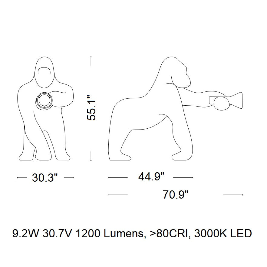 Kong Outdoor LED Floor Lamp