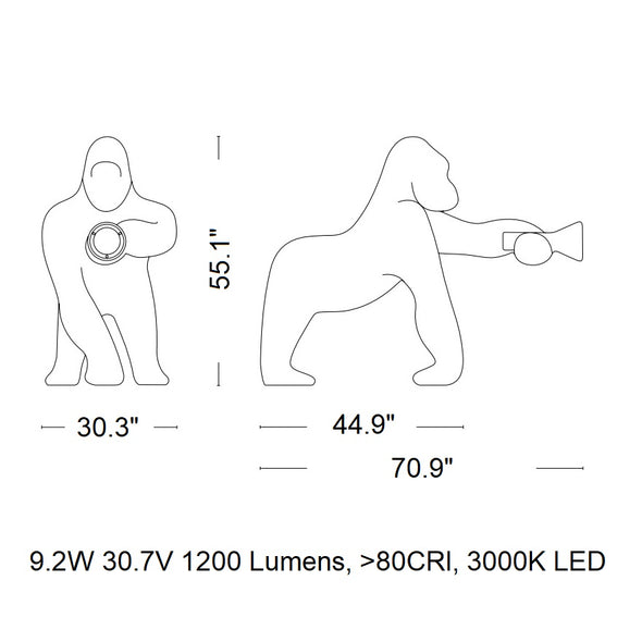 Kong Outdoor LED Floor Lamp