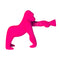 Kong Velvet LED Table Lamp  option Fuchsia