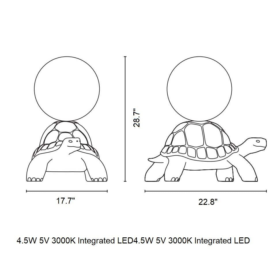 Turtle Carry Outdoor LED Portable Table Lamp