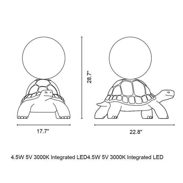Turtle Carry Outdoor LED Portable Table Lamp