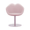 XOXO Dining Armchair with Round Base  option Novartiplast Pink 13611 Leather