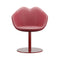 XOXO Dining Armchair with Round Base  option Novartiplast Red 9271 Leather