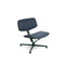 Arba Upholstered Lounge Chair  option Spoor Dark Blue Leather / Dark Green