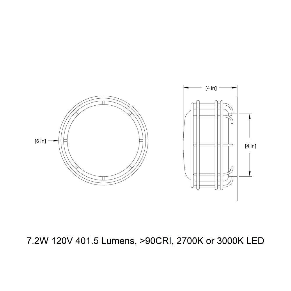 Cape Outdoor LED Flush Mount