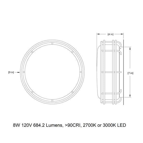 Cape Outdoor LED Flush Mount