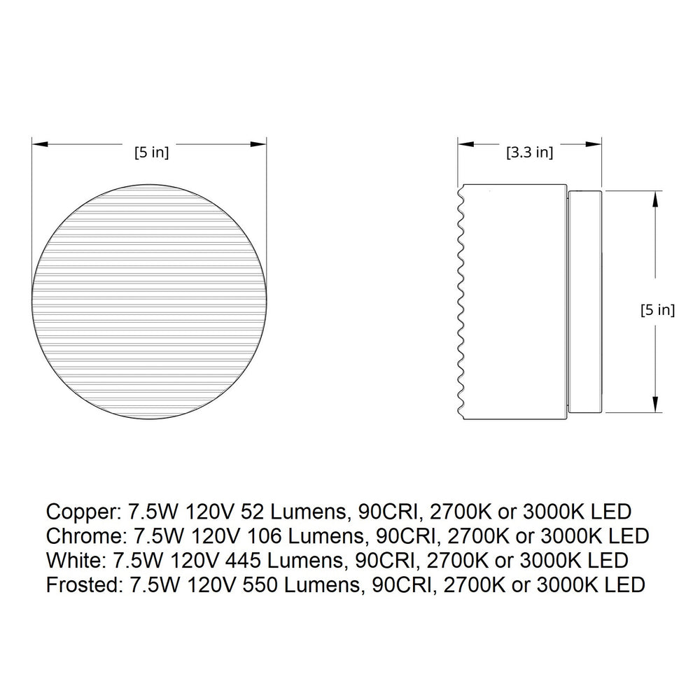 Crisp Outdoor LED Flush Mount