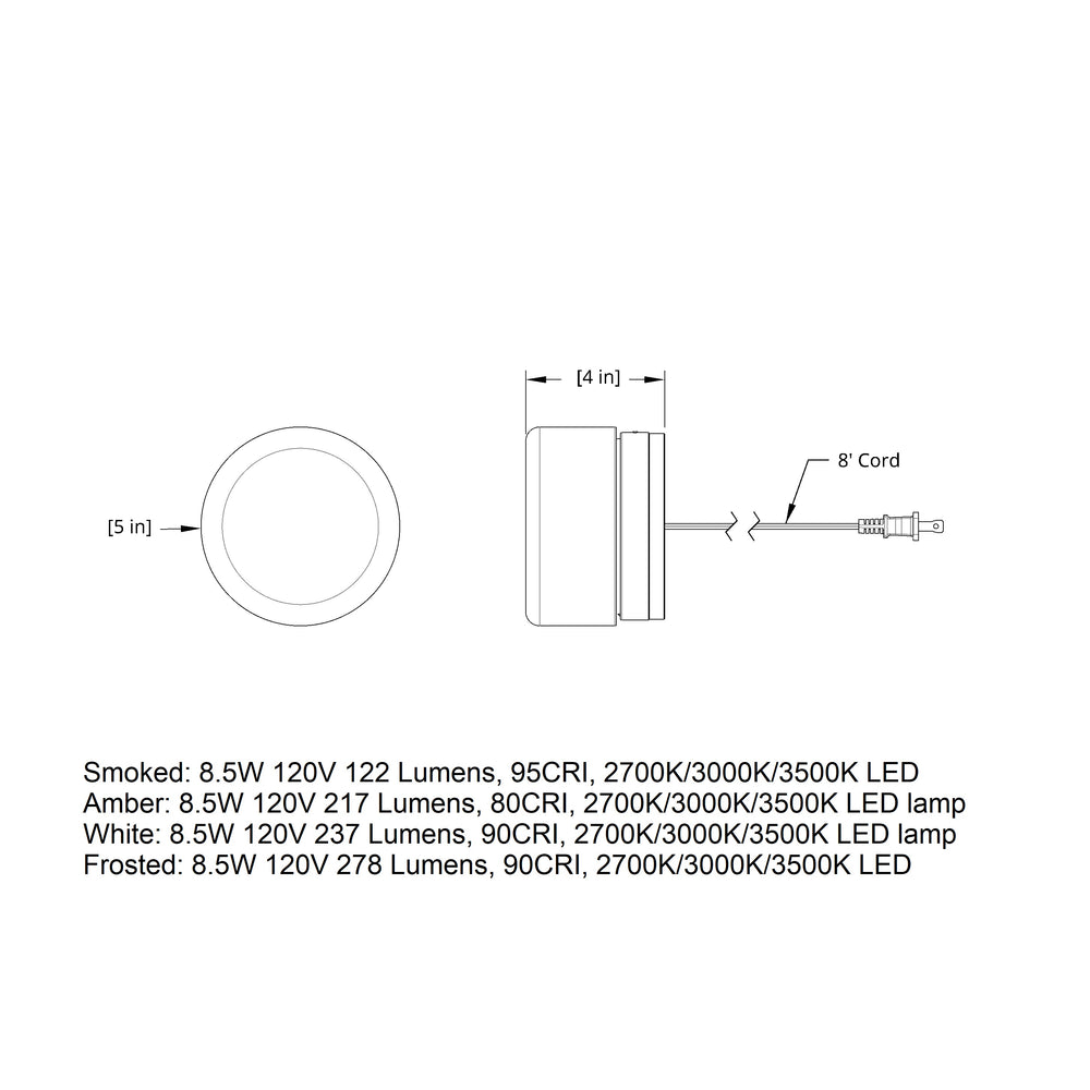 Dimple Corded LED Wall Sconce