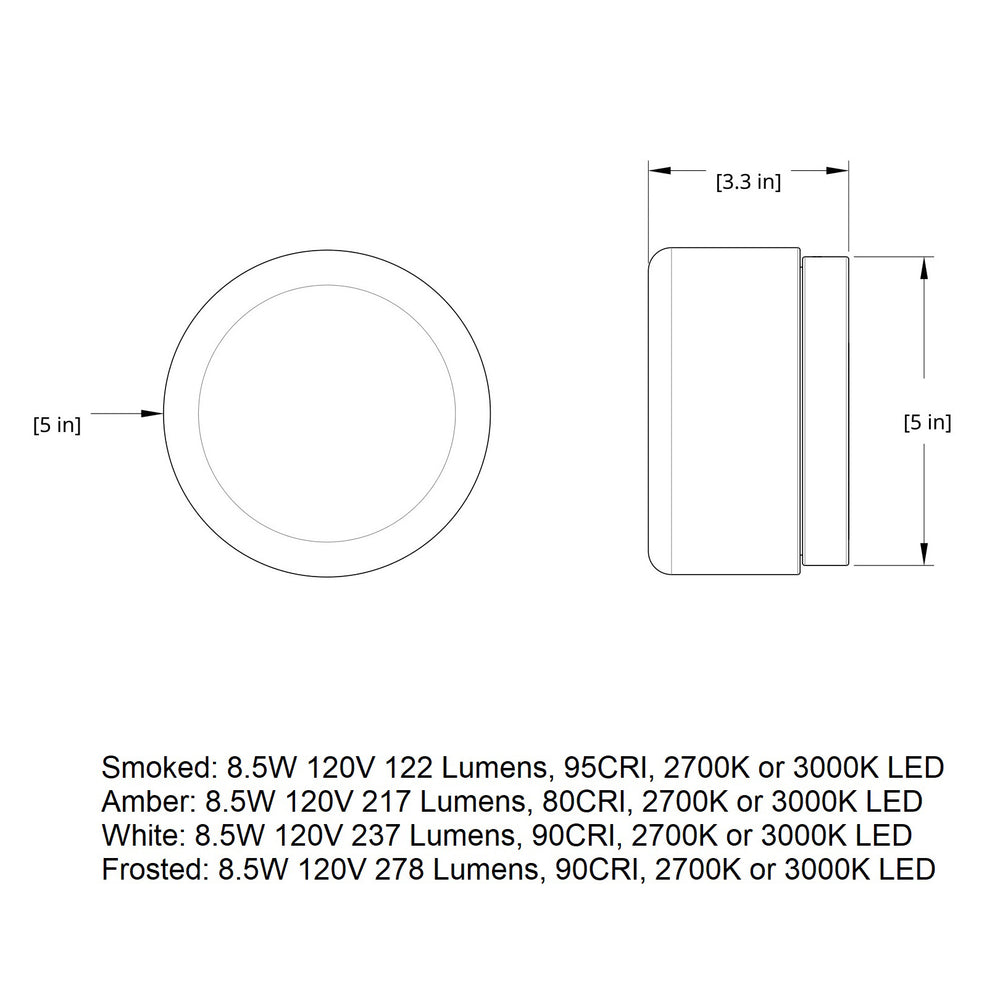 Dimple LED Flush Mount