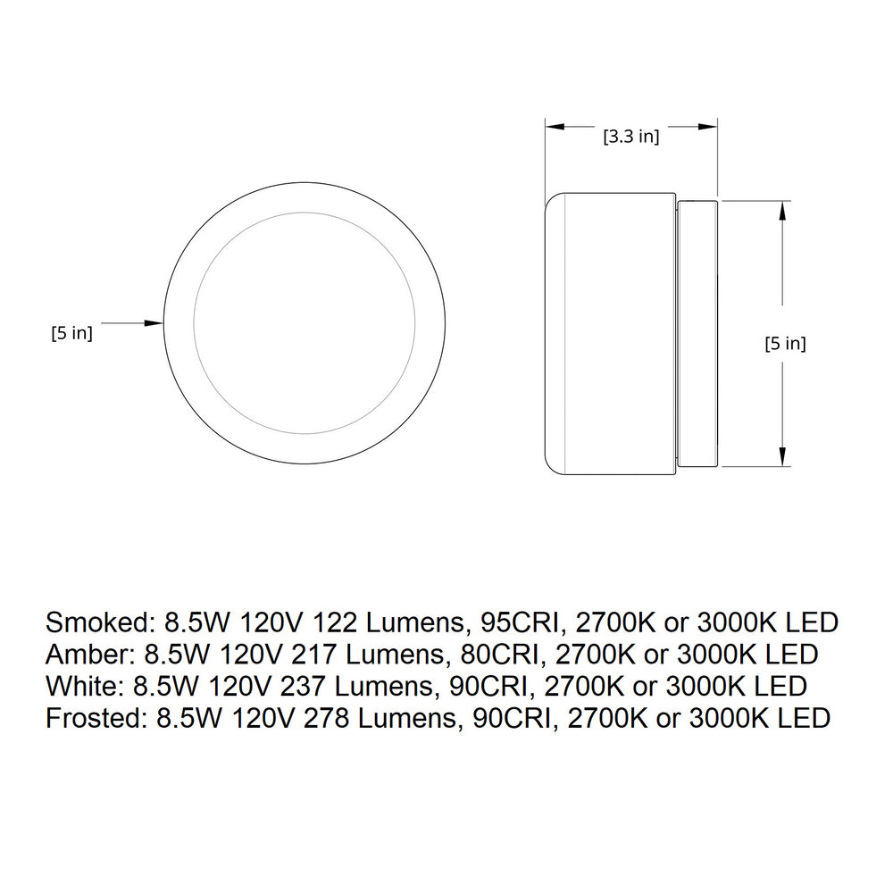 Dimple Outdoor LED Flush Mount