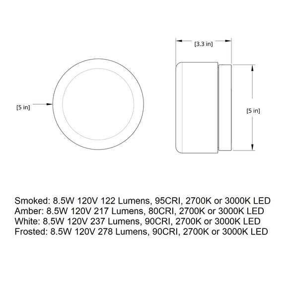 Dimple Outdoor LED Flush Mount