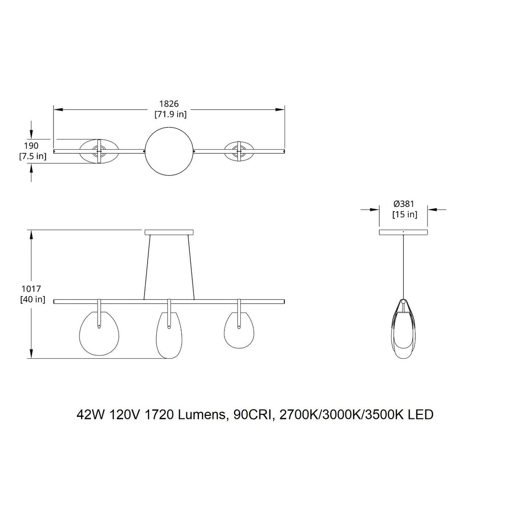 Gala 114-Inch LED Pendant Light