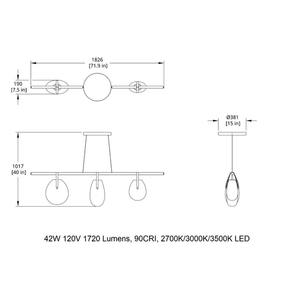 Gala 114-Inch LED Pendant Light