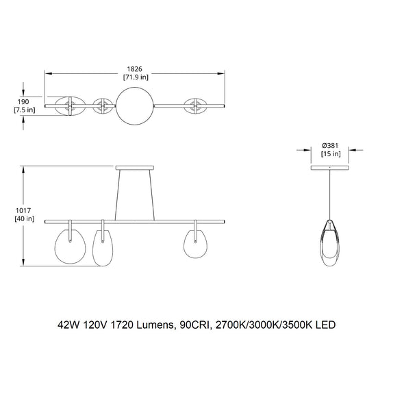 Gala 114-Inch LED Pendant Light