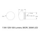 Pastille Collar Corded LED Wall Sconce