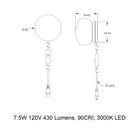 Pastille Collar Corded LED Wall Sconce