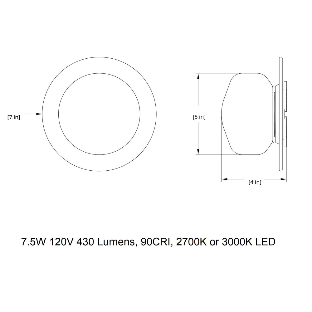 Pastille Disc Outdoor LED Wall Sconce