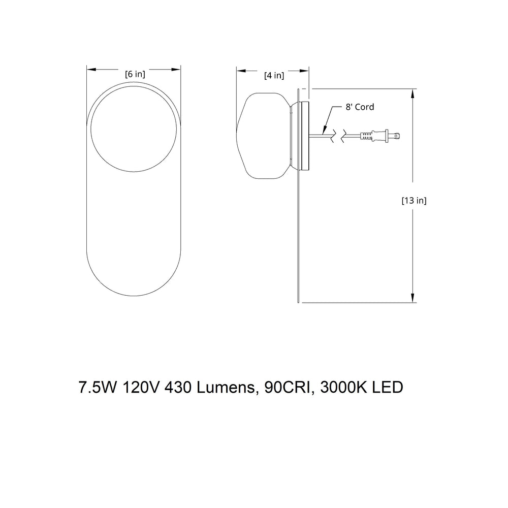 Pastille Wayfind Corded LED Wall Sconce