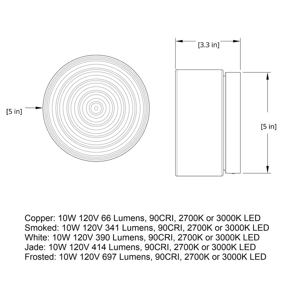 Ripple Outdoor LED Wall Sconce
