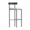 Kashmir Bar and Counter Stool  option Pitch Black Leather
