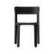 Radio Stackable Chair  option Black Stain Oak