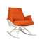 Anou Rocking Armchair  option Ivory / Pumpkin