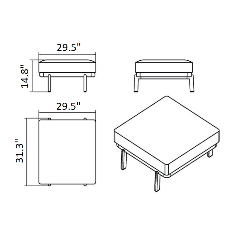 Anthea Outdoor Ottoman
