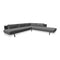 Anthea System B Sofa  option Anthea Plumet / Anthracite / Black and White