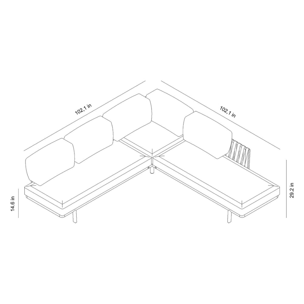 Anthea System B Outdoor Sofa