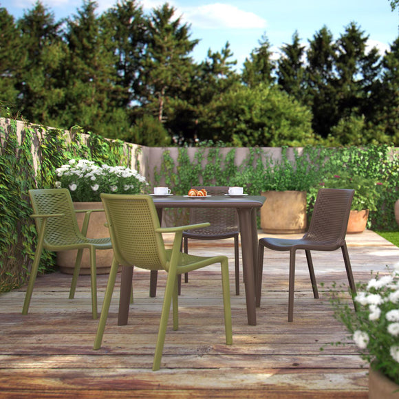 Beekat Stacking Outdoor Dining Chair (Set of 4)