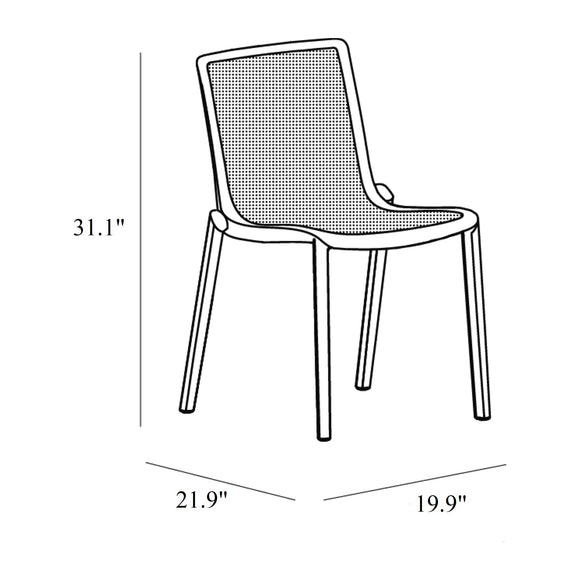 Beekat Stacking Outdoor Dining Chair (Set of 4)