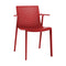 Beekat Stacking Dining Armchair (Set of 4)  option Red