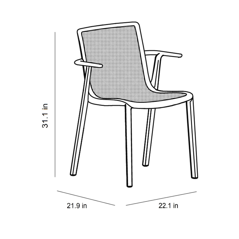 Beekat Stacking Outdoor Dining Armchair (Set of 4)